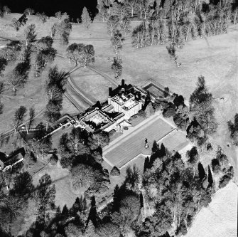 Oblique aerial view, taken from the S.