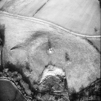 Oblique aerial photograph centred on tower and fort from SW.