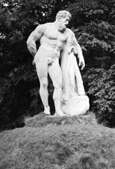 Blair Castle.
General view of statue of Hercules..