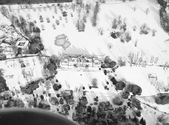 Aerial view in snow.