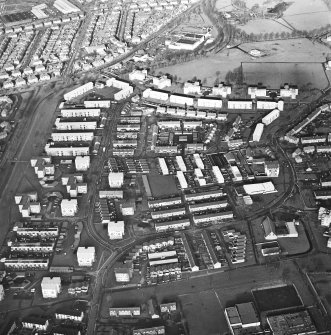 General oblique aerial view of the town and canal, taken from the SSE.