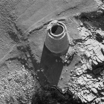 Oblique aerial view of the Broch of Mousa.