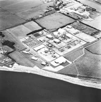 Oblique aerial view centred on chemical works from SW.