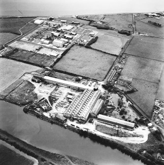 Oblique aerial view from N.