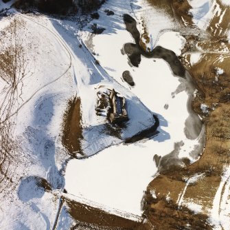 Morton Castle
Aerial view in snow, from East