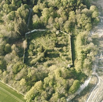 Oblique aerial view centred on the walled garden, taken from the S.