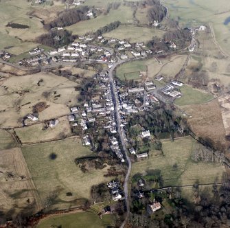 Oblique aerial view centred on town from S.