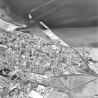 Stranraer, oblique aerial view, taken from the SSE.