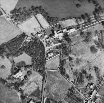 Ariel view of Culross Abbey and House.