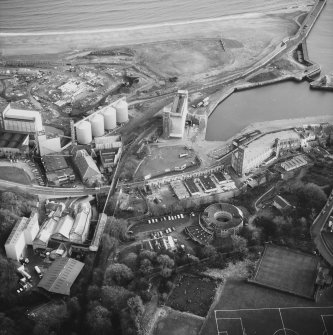 Aerial photograph showing the Harbour and St Mary's Canvas Works
