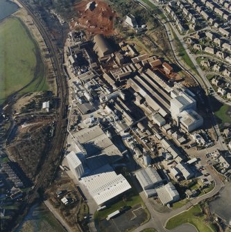 Oblique aerial view centred on the Alumina Works, taken from the ESE.