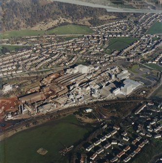 Oblique aerial view centred on the Alumina Works, taken from the SW.
