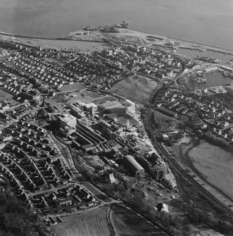 Oblique aerial view centred on the Alumina Works, taken from the NW.