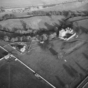 Aerial view of castle