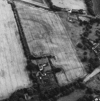 Aerial view of Innergellie House, Walled Garden, Doocot and East Lodge and Gatepiers