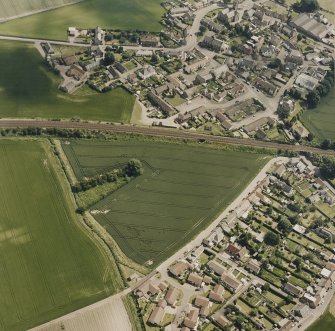 Oblique aerial view of Kingskettle village, taken from the WNW.