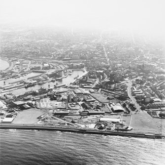 Aberdeen Harbour, oblique aerial view, taken from the NW.