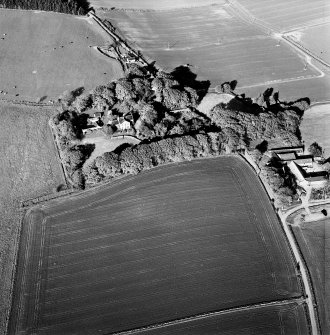 Kirktown of Bourtie, oblique aerial view, taken from W.