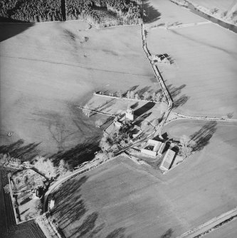 Oblique aerial view centred on the tower-house taken from the S.