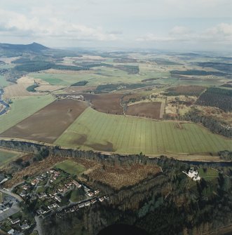 General oblique aerial view looking across Monymusk House towards Bennachie, taken from the S.
