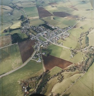 Oblique aerial view centred on the village, taken from the SE.