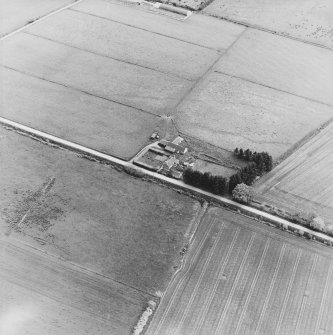 Oblique aerial view of the farmsteading, taken from the NNW