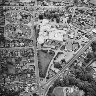 Oblique aerial view centred on the hospitals, taken from the NE.