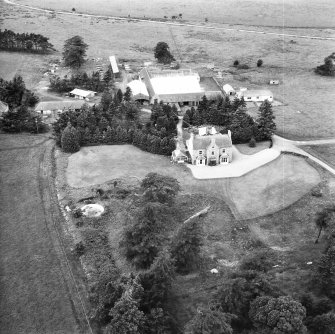 Aerial view of farm