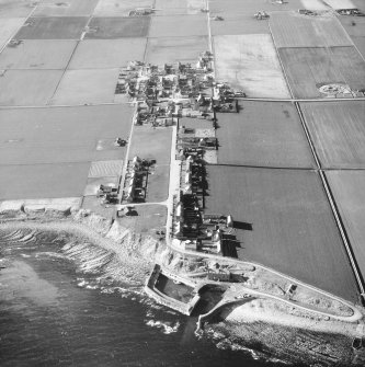 Aerial photograh showing village and harbour
