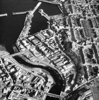 Aerial view of Wick, Pulteneytown, Lower Pulteneytown and the harbours