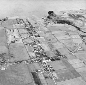 Lybster, oblique aerial view, taken from the NNE, showing Lybster village and harbour.