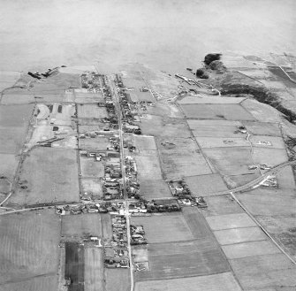 Lybster, oblique aerial view, taken from the NNE, showing Lybster village and harbour.