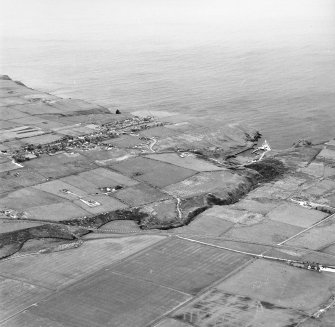 Lybster, oblique aerial view, taken from the NW, showing Lybster village and harbour.