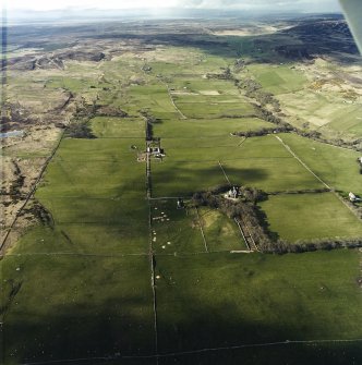 General oblique aerial view centred on the country house and farmsteading, taken from the S.