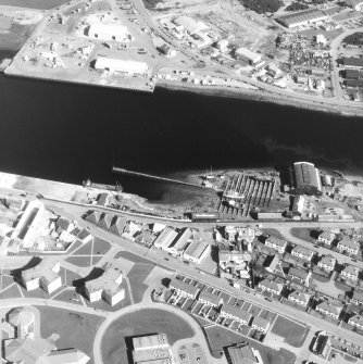 Aerial view of Thornbush quay and slipway