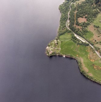 Urquhart Castle, oblique aerial view, taken from the NE.