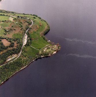 Urquhart Castle, oblique aerial view, taken from the S.