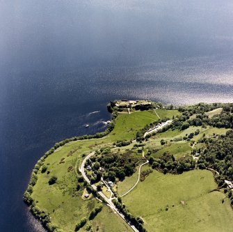 Urquhart Castle, oblique aerial view, taken from the NW.