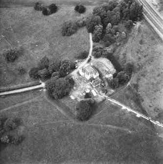 Aerial view of house and tower house