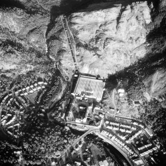 Aerial view of aluminium works and part of Lochleven town