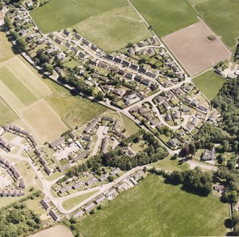 Strathpeffer, oblique aerial view, taken from the SW, showing the southwest part of Strathpeffer town.