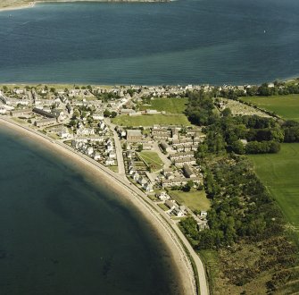 Aerial view of the town of Cromarty, except the harbour area, taken from the SSW.
