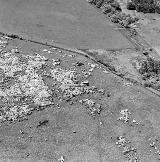 Aerial view of North Sutor coast battery, First World War observation posts from the S.