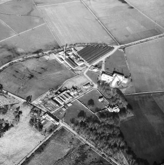 Aerial view of Brora and Clynelish Distilleries