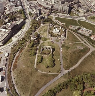 Aerial view of Calton Hill