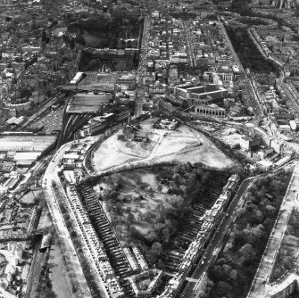 Aerial view of Calton Hill