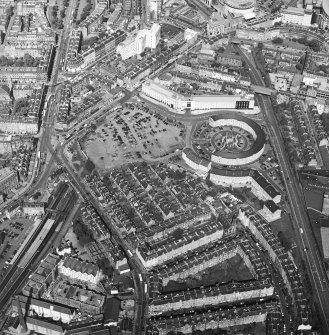 General oblique aerial view of Dalry and Haymarket, taken from the SW.