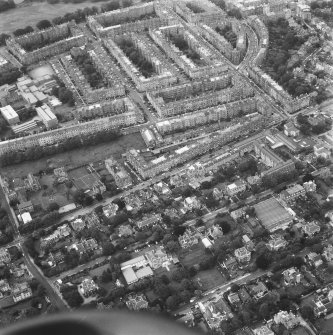 Aerial view from South West, includes Marchmont.