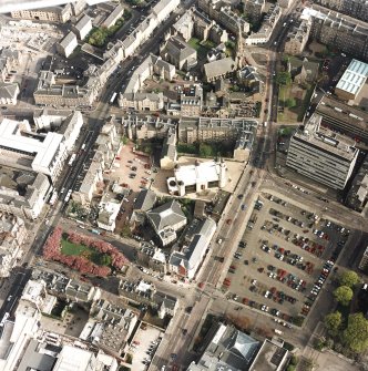 Oblique aerial view of Edinburgh centred on the Central Mosque, taken from the NNW.