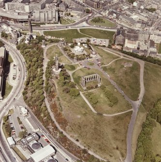 Aerial view of Calton Hill